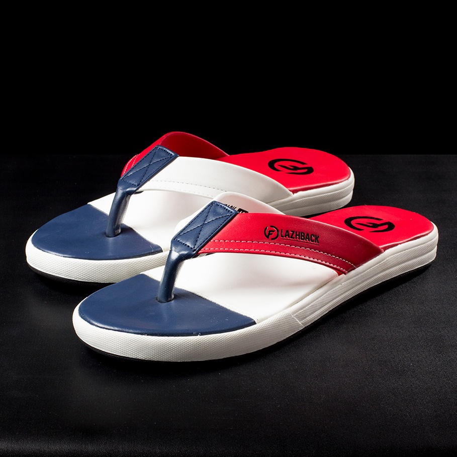CODY NAVY |ManNeedMe x FLAZHBACK| Sandal Pria Cowok Sendal Jepit Casual ORIGINAL