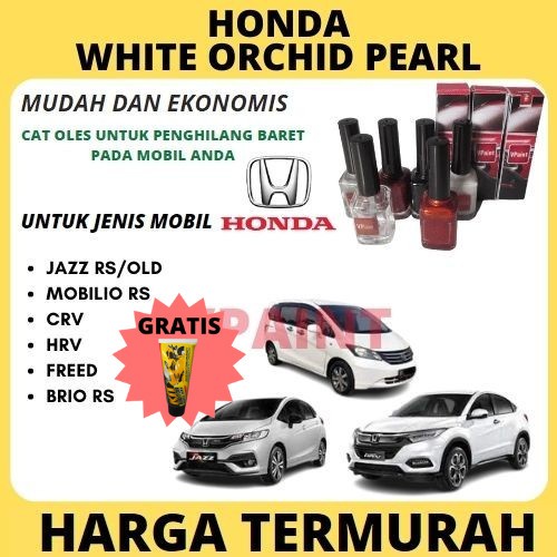 CAT OLES MOBIL HONDA WARNA PUTIH METALIK UNTUK JAZZ,CRV,MOBILIO,FREED