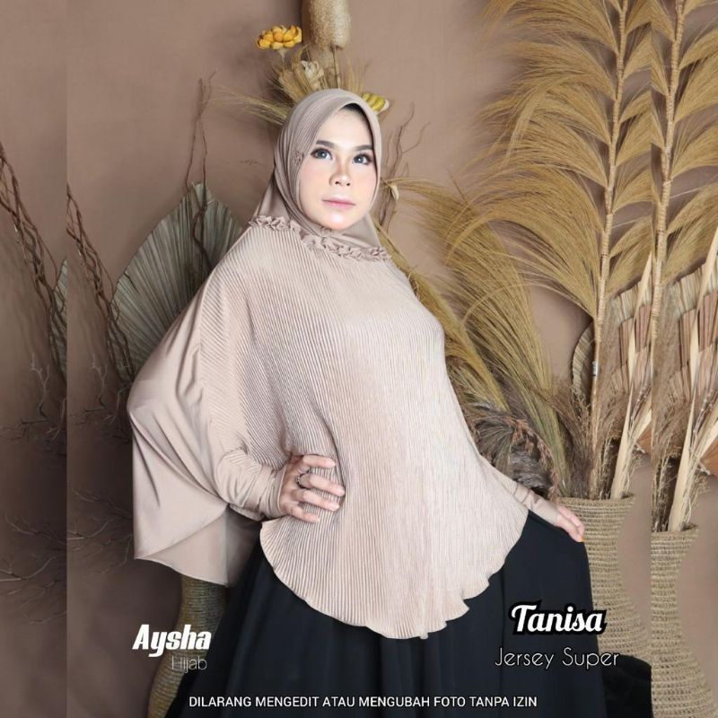 Jilbab Lengan Panjang Instan Bergo Tangan Ori Aysha Hijab