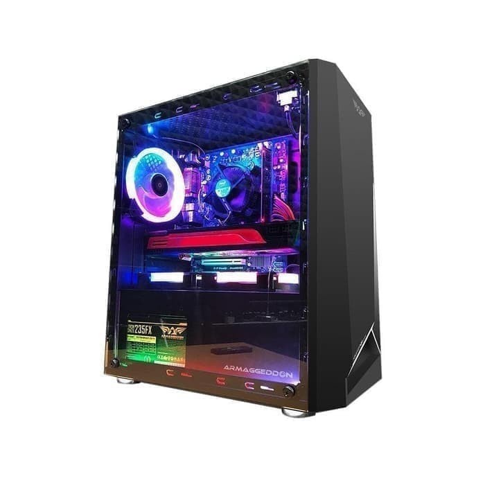 Paket Casing PC Gaming +PSU +FAN RGB / Chasis Case PC Komputer