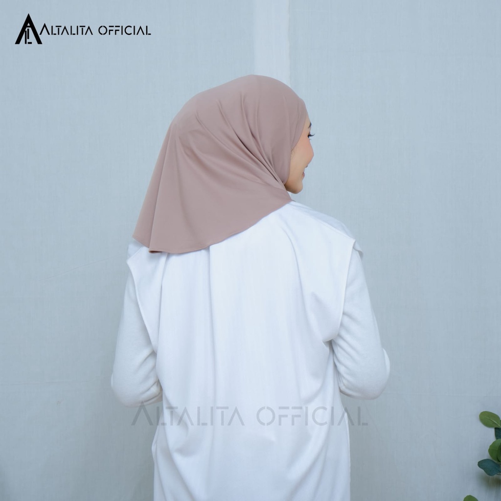 Altalita - Hijab Sport Bergo Zyta Instan Polos Non Pet Terbaru Bahan Jersey Premium Cocok untuk Olahraga Volly Futsal Senam dan Sehari-hari