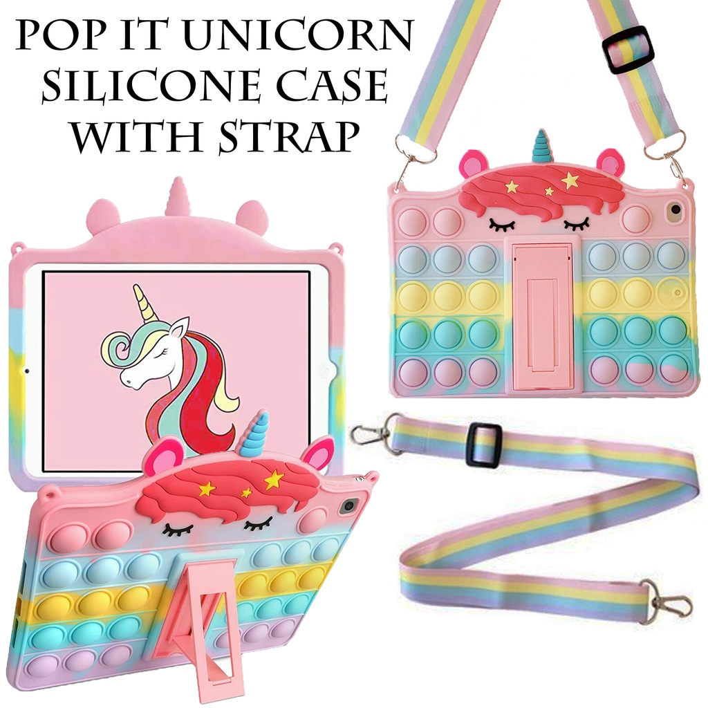 Apple iPad 5 / 6 / 7 / 8 / 9 / iPad Air 1 / Air 2 / Pro 9.7 | iPad Mini 6 Silicone Soft Case Pop It 