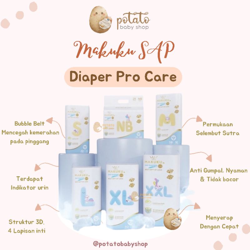 Makuku Air Diapers Premium ProCare - Popok Diaper Anak