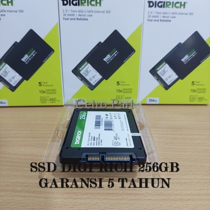 SSD DIGI RICH 256GB 2.5 Inch / 7mm SLIM 6.0Gb/s SATA 3 Internal SSD