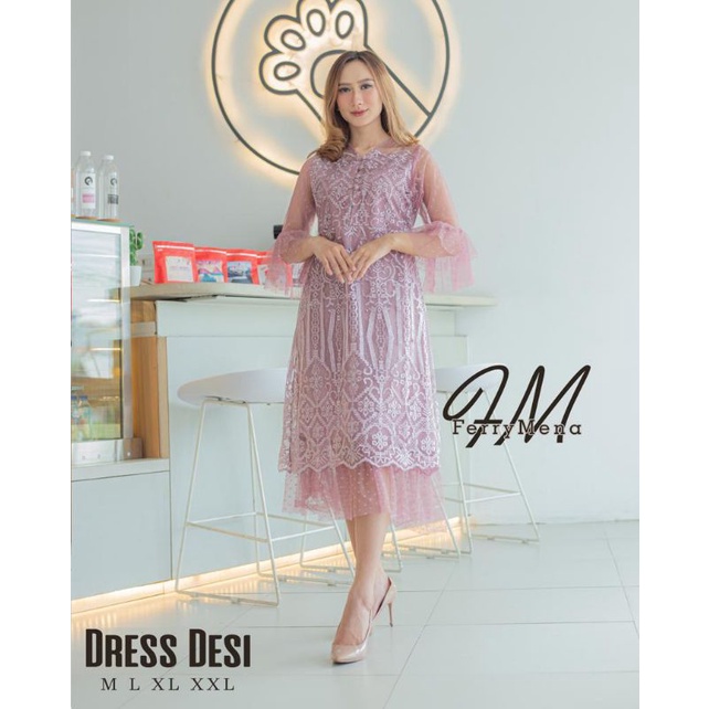 MINI DRESS DESI // BAHAM TILLE SAPTO PREMIUM MIX TILLE DOT // By Ferry Mena