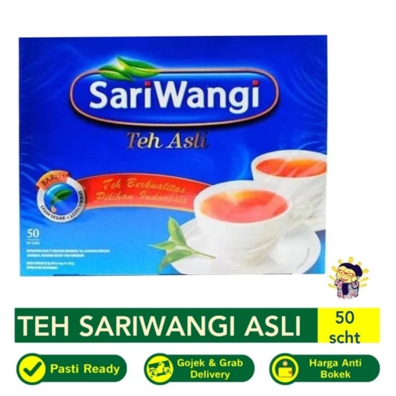 

teh celup Sariwangi / sari wangi isi 50 kantong