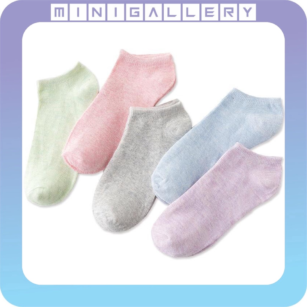 Minigallery Kaos Kaki Polos Semata Kaki Dewasa Wanita Unisex kaosKaki Ankle Short Socks 434