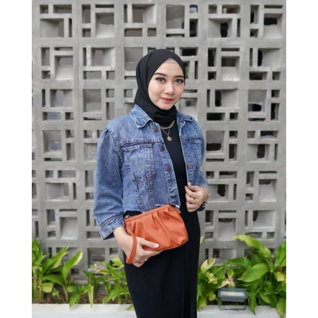 SHAQUEENA BAG BY BIRU TSABITA BAHAN CHOCOLY ANTI AIR WATERPROOF PREMIUM TALI PANJANG