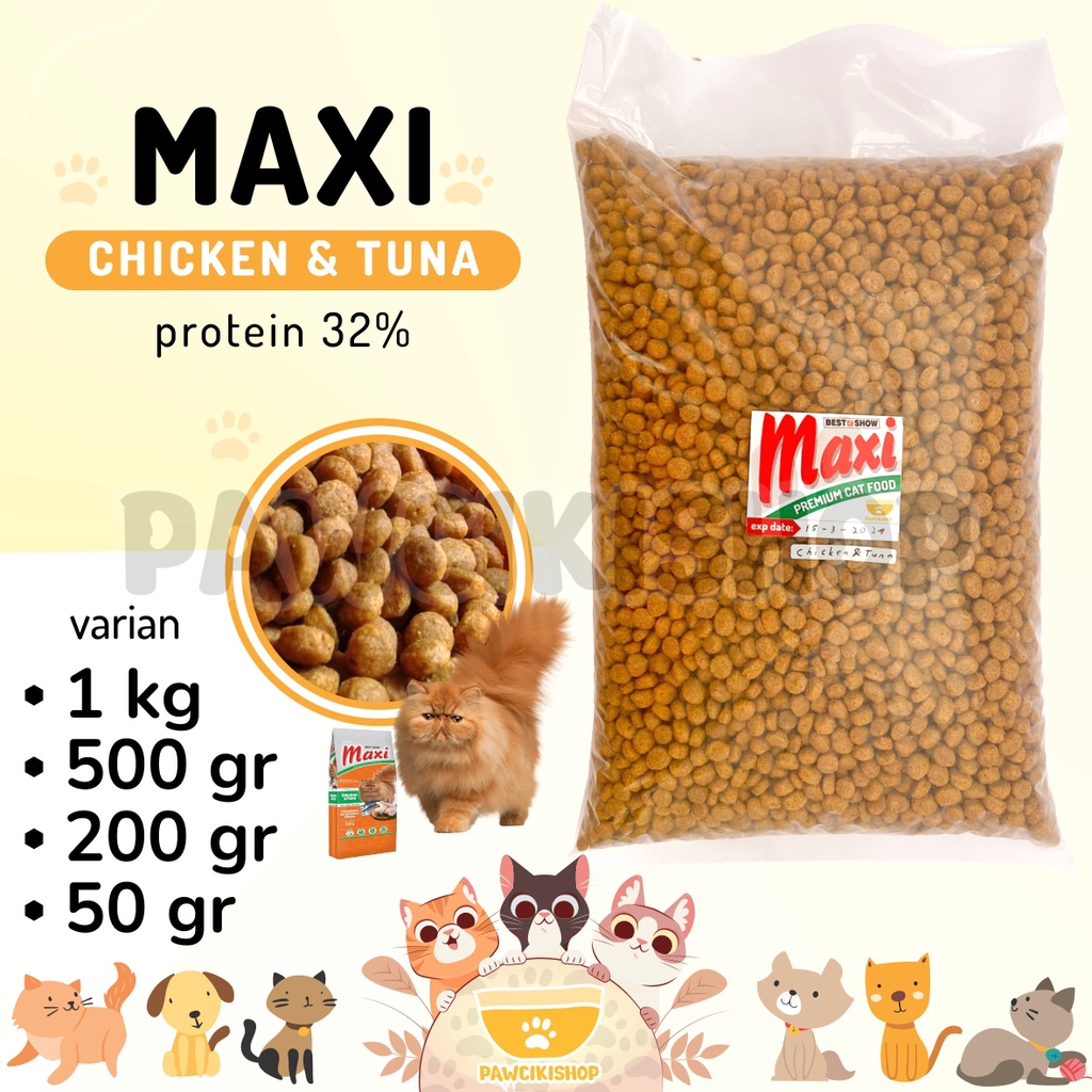 PAWCIKISHOP - MAXI CHICKEN TUNA / maxi / maxi makanan kucing / makanan kucing maxi / maxi makanan ku