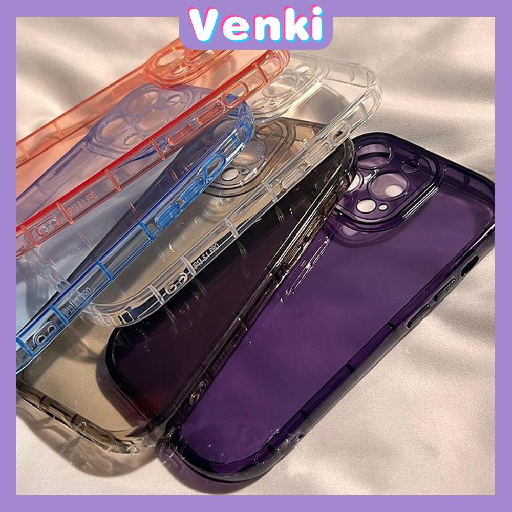 For iPhone 14 Pro Max iPhone Case Clear Case TPU Soft Case Airbag Shockproof Protection Camera Black Purple Transparent For iPhone 13 Pro Max 12 Pro Max 11 xr 7Plus