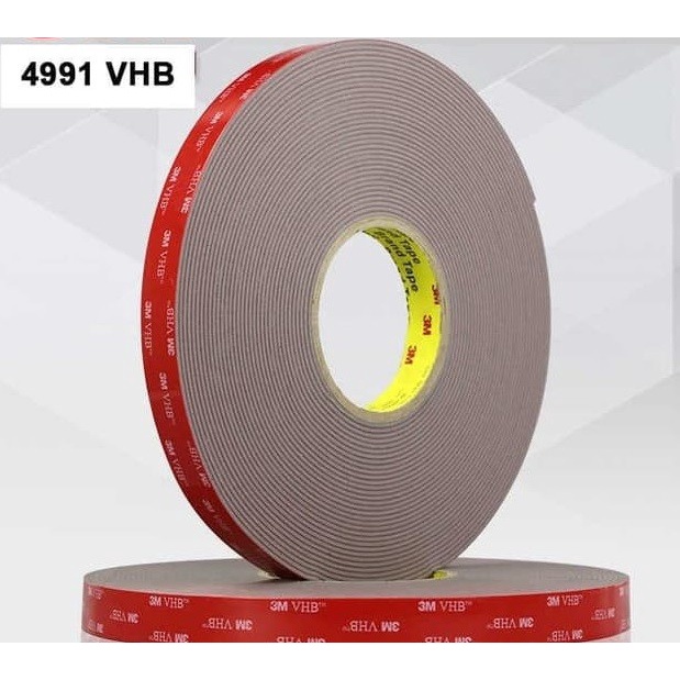 

Double Tape 4991 Tapes 3M Vhb (Very High Bond) 24Mm X 9Yard X 2.3Mm Warna Abu Abu