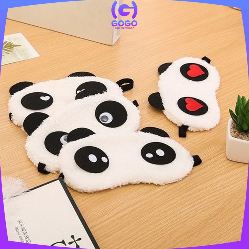 GOGO-C480 Penutup Mata Tidur Motif Panda / Penutup Mata Ekspresi / Masker Tidur Karakter Sleeping Eye Panda