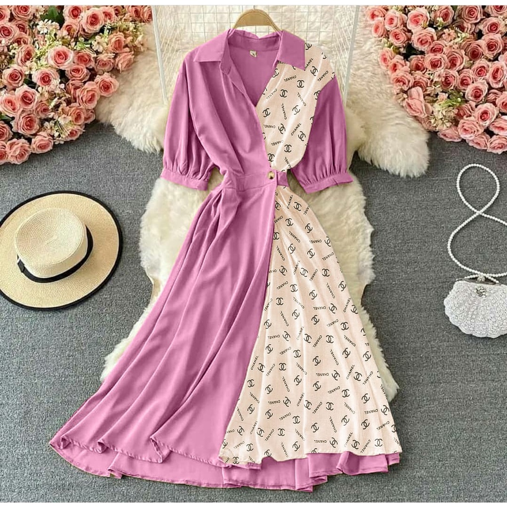 FWG - DRESS MOILA / DRESS PESTA / LONGDRESS WANITA / DRESS KOREA / CASUAL DRESS / DRESS