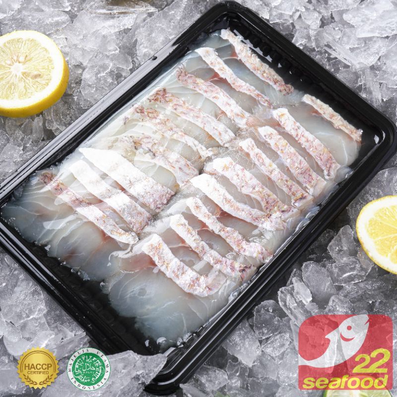 

Angkoli Slice Meat 200 gram / Shortplate Gold Band Snapper / Ikan Kurisi / Seafood 22