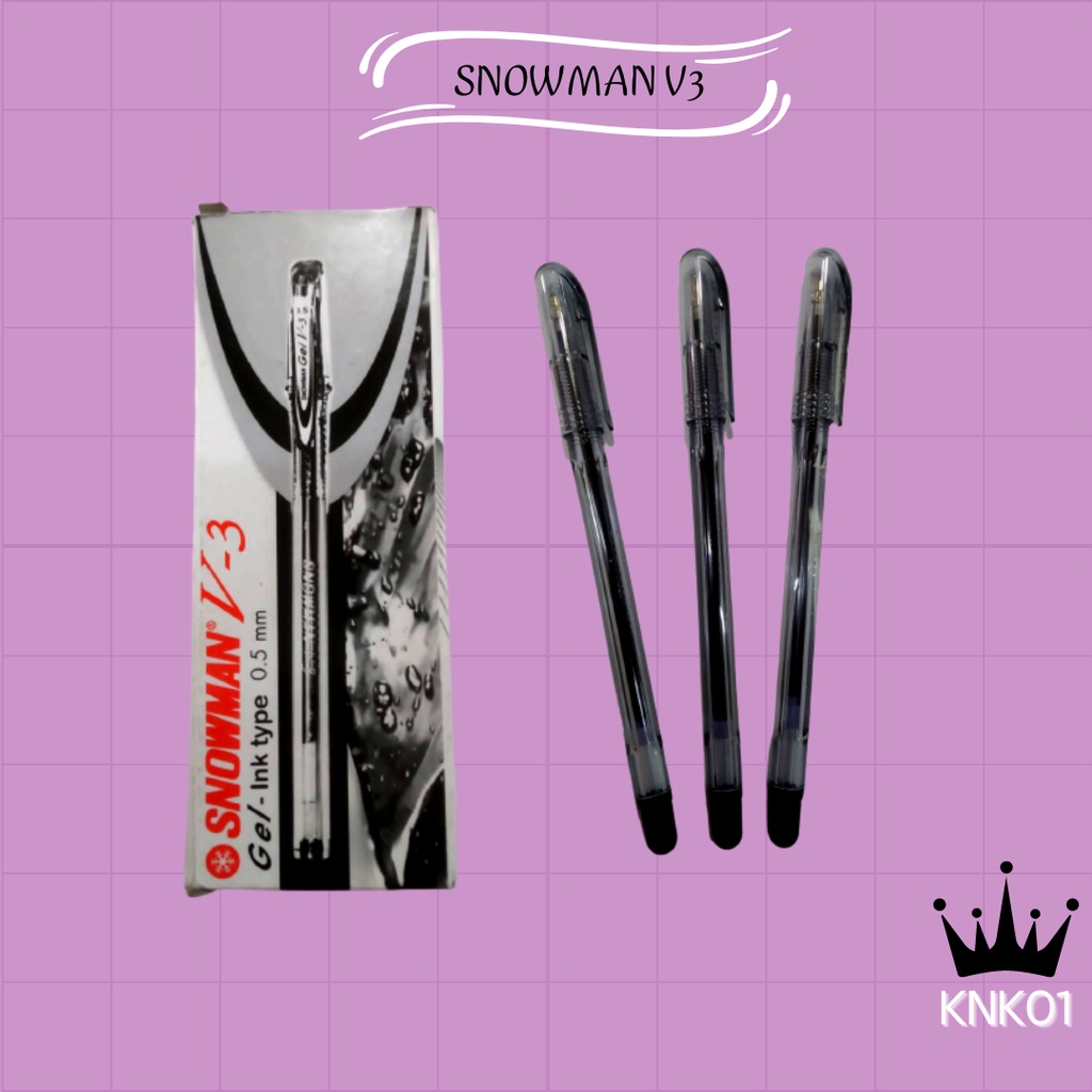 

Pulpen SNOWMAN V-3 Ink Ketebalan 0,7mm Tinta Warna Hitam