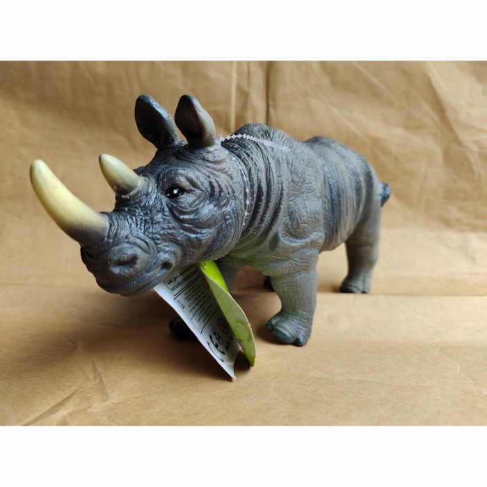 Produk Unggulan Mainan Binatang Karet -- Badak Terbatas