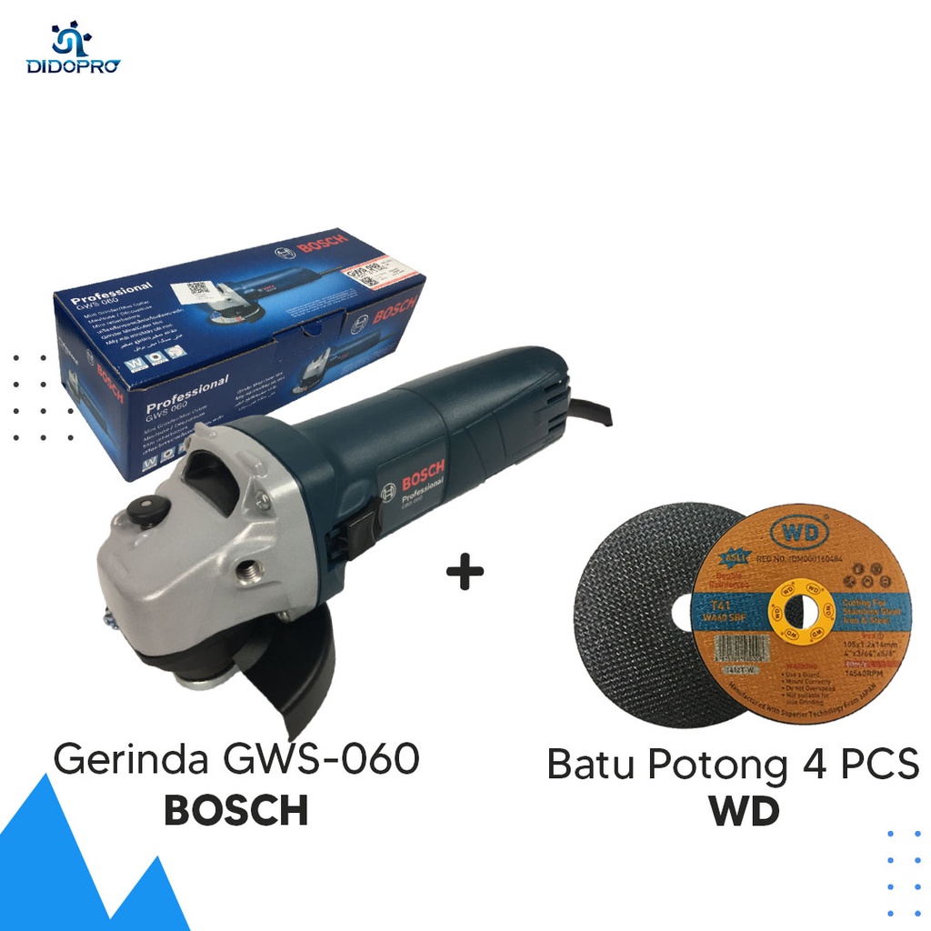 Bosch Gerinda GWS 060 Free Mata Potong Besi 4 pcs,ORIGINAL !!