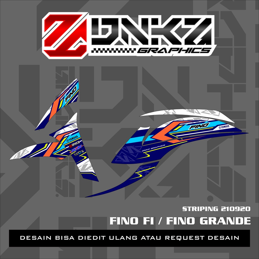 Stiker Fino FI  Grande 125 Decal Striping Fino FI  Grande 125 Premium ST210920 DNKZ