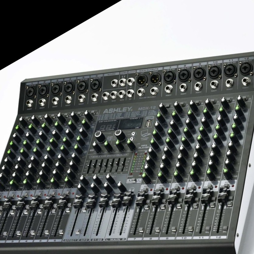 Mixer Ashley MDX 12 mdx12 original 12 channel USB &amp; BLUETOOTH