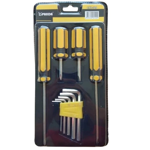 Obeng Set Plus Minus 4pcs Kunci L Hex Key 5pcs Panda