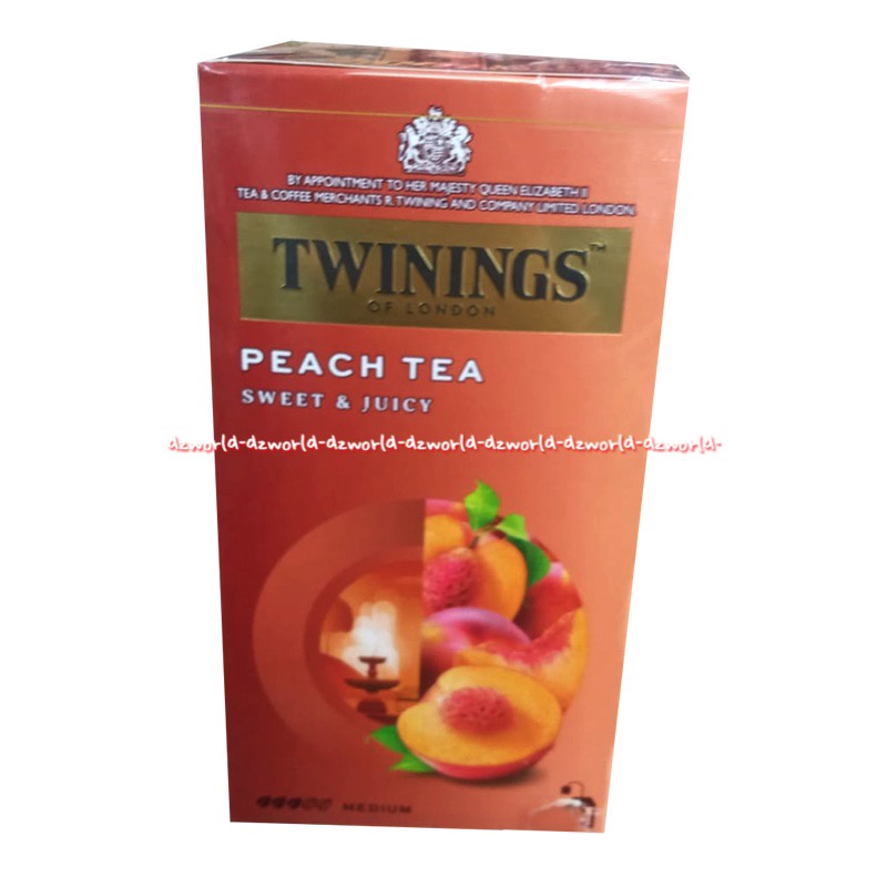 Twinings Of London Peach Tea 25bag Sweet &amp; Juicey Teh Rasa Buah Peach isi 25bag Twining Pech Twinings Peach Tea Twinning