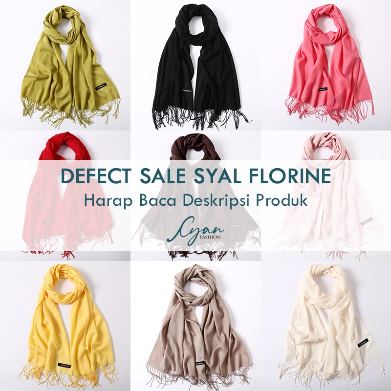 DEFECT SALE Syal &quot;Florine&quot; (SALE BARANG REJECT/CACAT), Jenis Defect RANDOM, BACA DESKRIPSI BAIK-BAIK