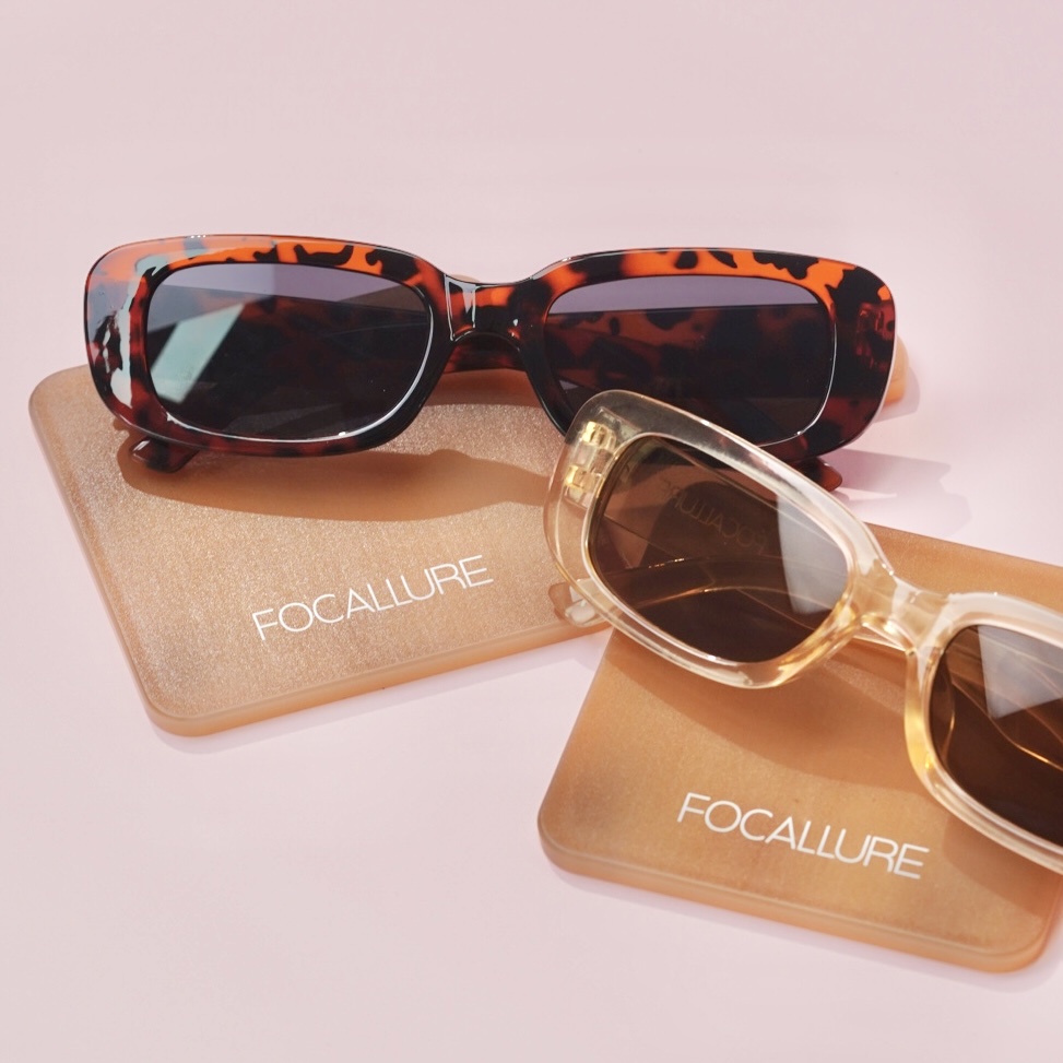 FOCALLURE Plastic Retro Eyeglasses Brand Design Cat-eye Sunglasses Tide Fashion Rectangle Sun Glass