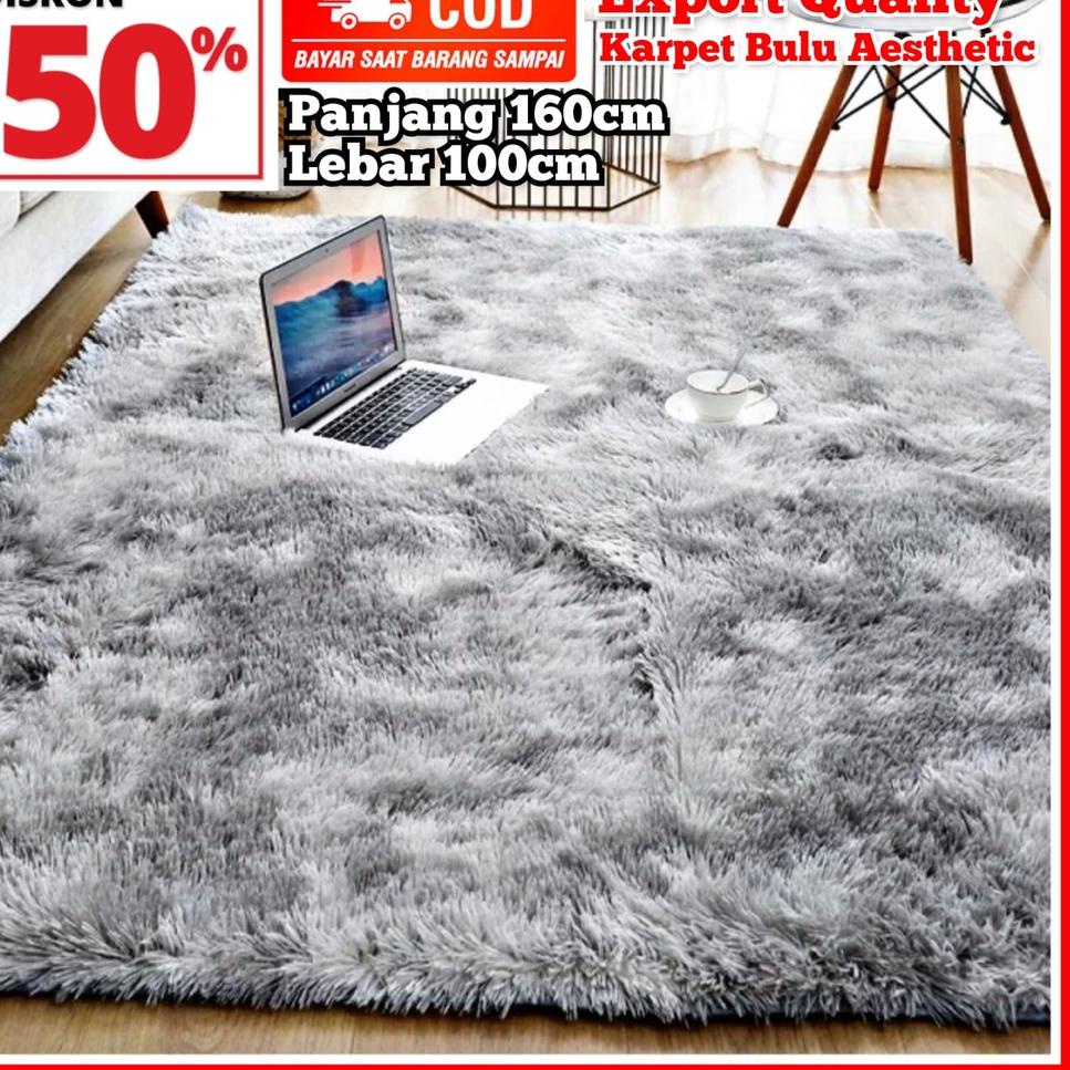 K7F8 Karpet Bulu Empuk Tebal 5cm (x5cm) / Karpet Bulu Tebal  / Karpet Bulu Kekinian Minimalis NWM