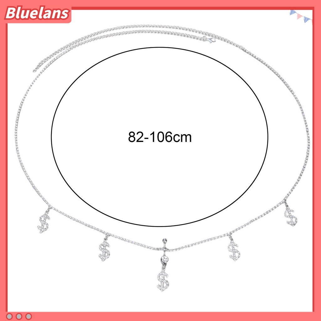 Anting Tindik Perut / Pusar Model Rantai Pinggang Bahan Alloy Tahan Lama Untuk Wanita