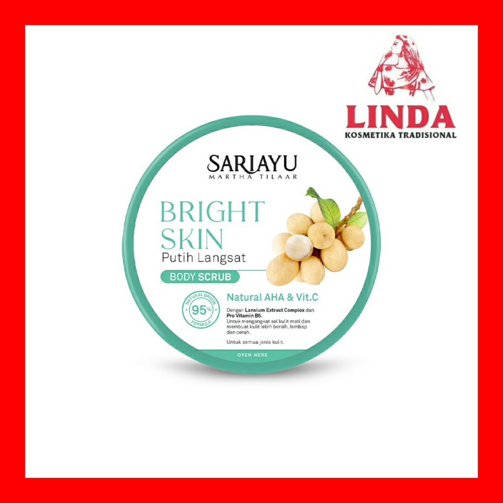 SARIAYU BRIGHT SKIN BODY SCRUB PUTIH LANGSAT 175g