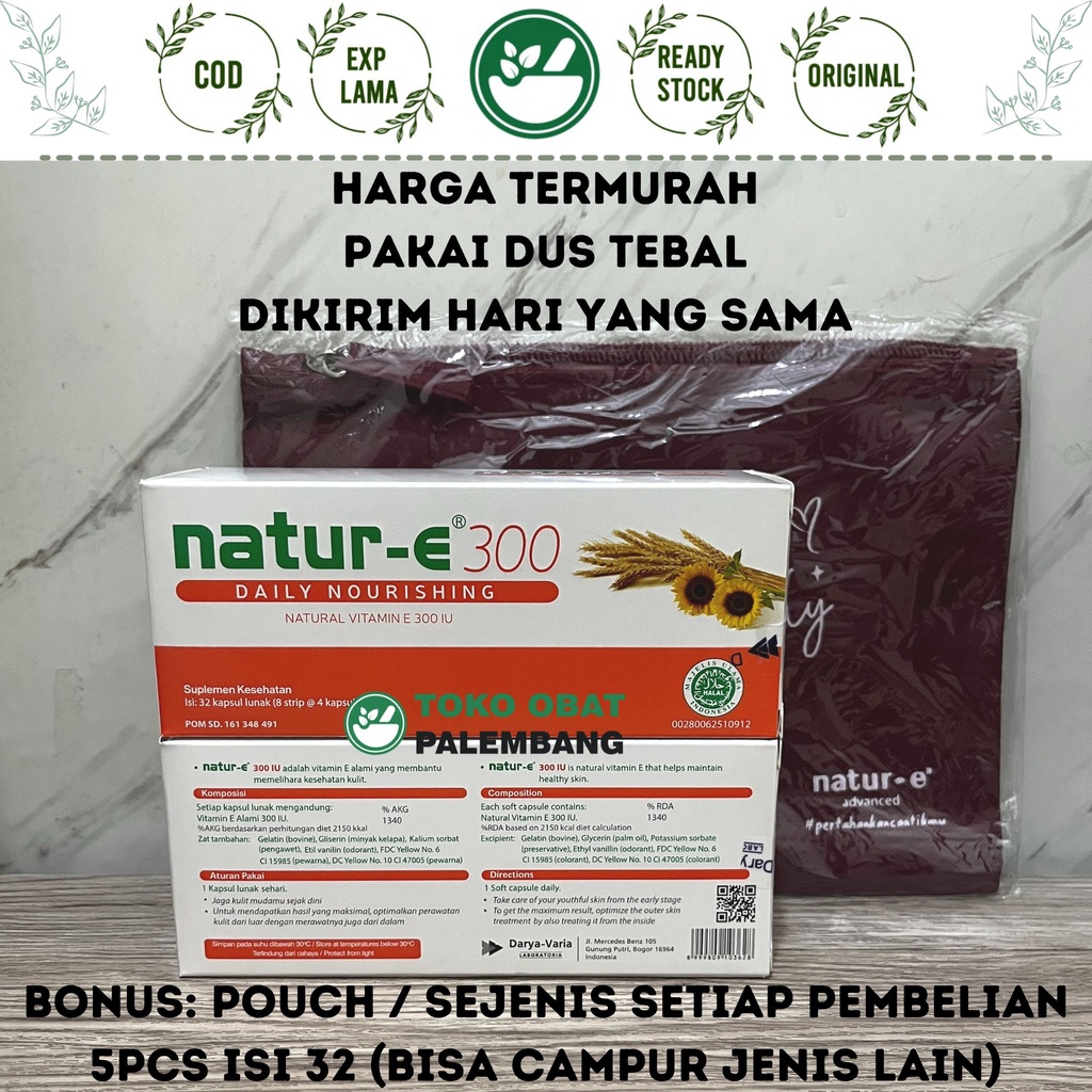 (Original) Natur-E 300 IU 32 kapsul Daily Nourishing Natural Vitamin E NATURE NATUR -E NATUR E 300IU