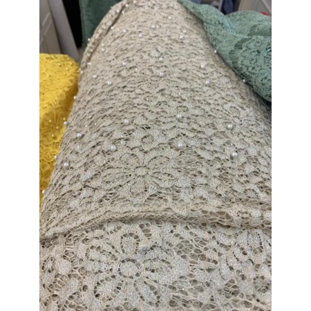 [RON.18Oc22g] kain Brokat lace mutiara
