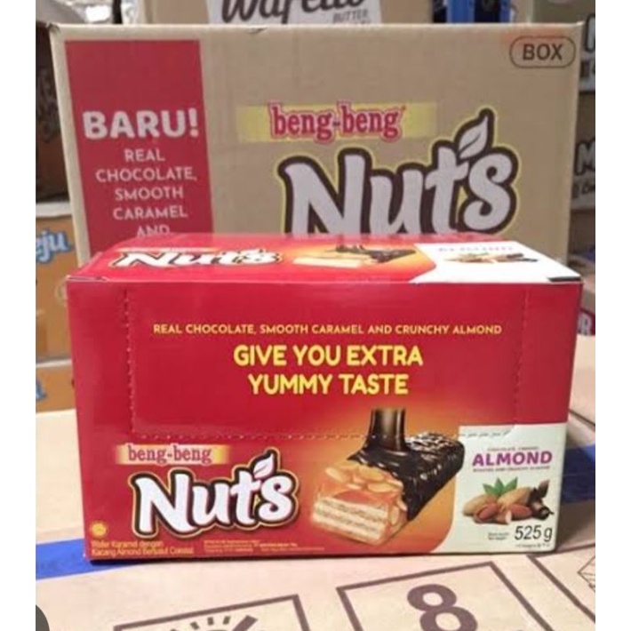 

Beng beng nuts almond chocolate caramel (1 box isi 15 pcs )