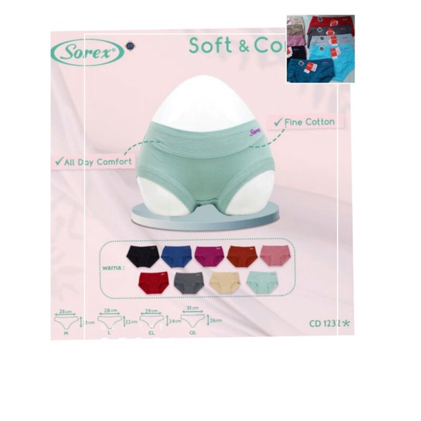 CD SOREX 1232 MIDI SUPER SOFT COMFORT GROSIR || CELANA DALAM WANITA ABG REMAJA PELAJAR DEWASA IBUK I