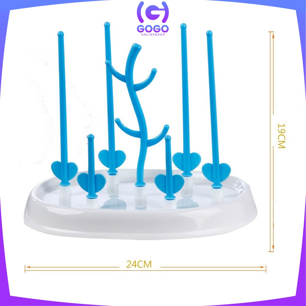 GOGO-C52 Rak Botol Susu Bayi / Baby Bottle Drying Rack / Rak Pengering Botol Dot Perlengkapan Bayi