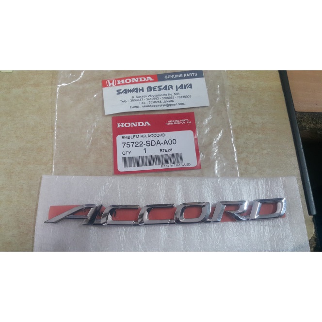 Emblem Logo Tulisan ACCORD Bagasi Belakang Honda Accord CM5 2003 2004 2005 2006 2007 Original