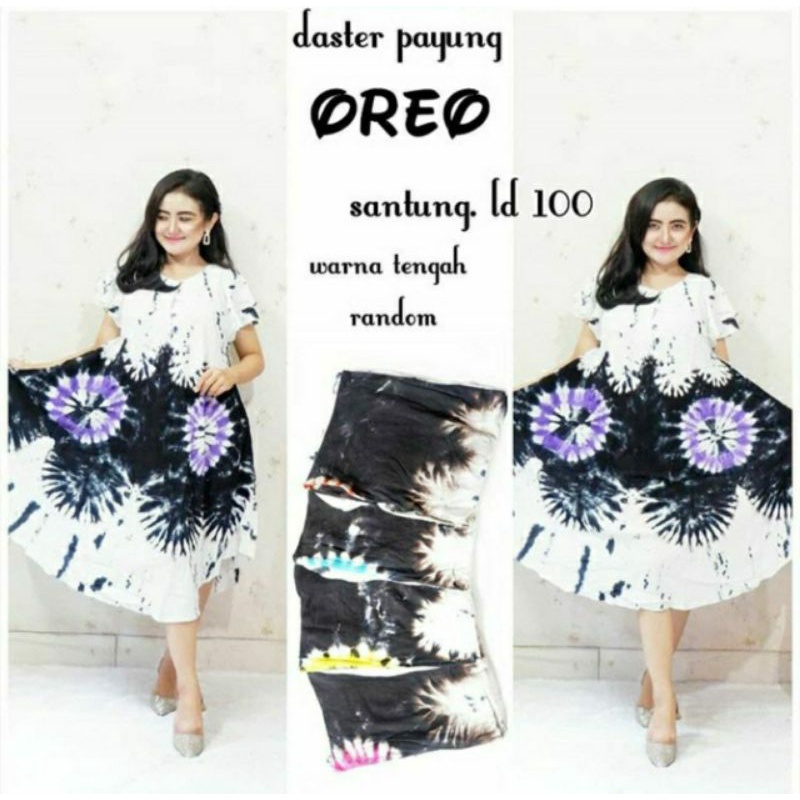 Daster payung 97.500 dapat 3 motif bahan rayon santung ld 100 dada kancing.