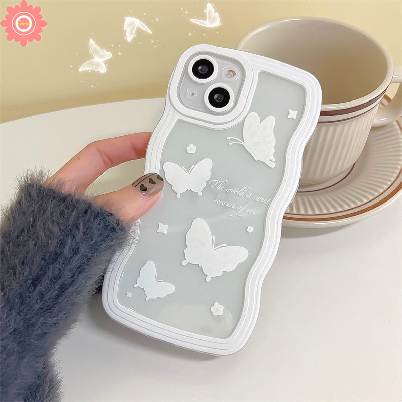 Soft Case Motif Kupu-Kupu Untuk OPPO A17 A95 A57 2022 A15 A16K A5s A7 A96 A55 A54 A16 A1K A17k Reno 5 6 7 8 4F A12 A76 A15s A53 A5E A16 A1K A16 A12 A53 A5s A16 A A A A A A16 F9 2020 Cover Pelindung Bahan TPU