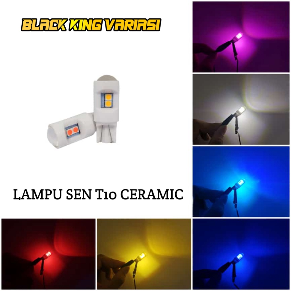 Lampu Sen Ceramic Lampu LED T10 Keramik Plasma Lampu Senja AC DC Sein Senja Motor Universal Lampu Sen Colok Projektor