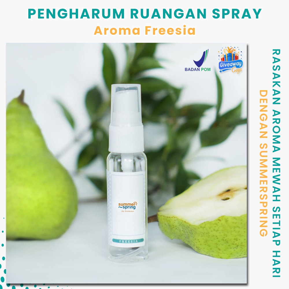 Pengharum Ruangan Mobil Kamar Tidur Kamar Mandi Toilet WC Spray Semprot 30ml Aroma Freesia Aromatera
