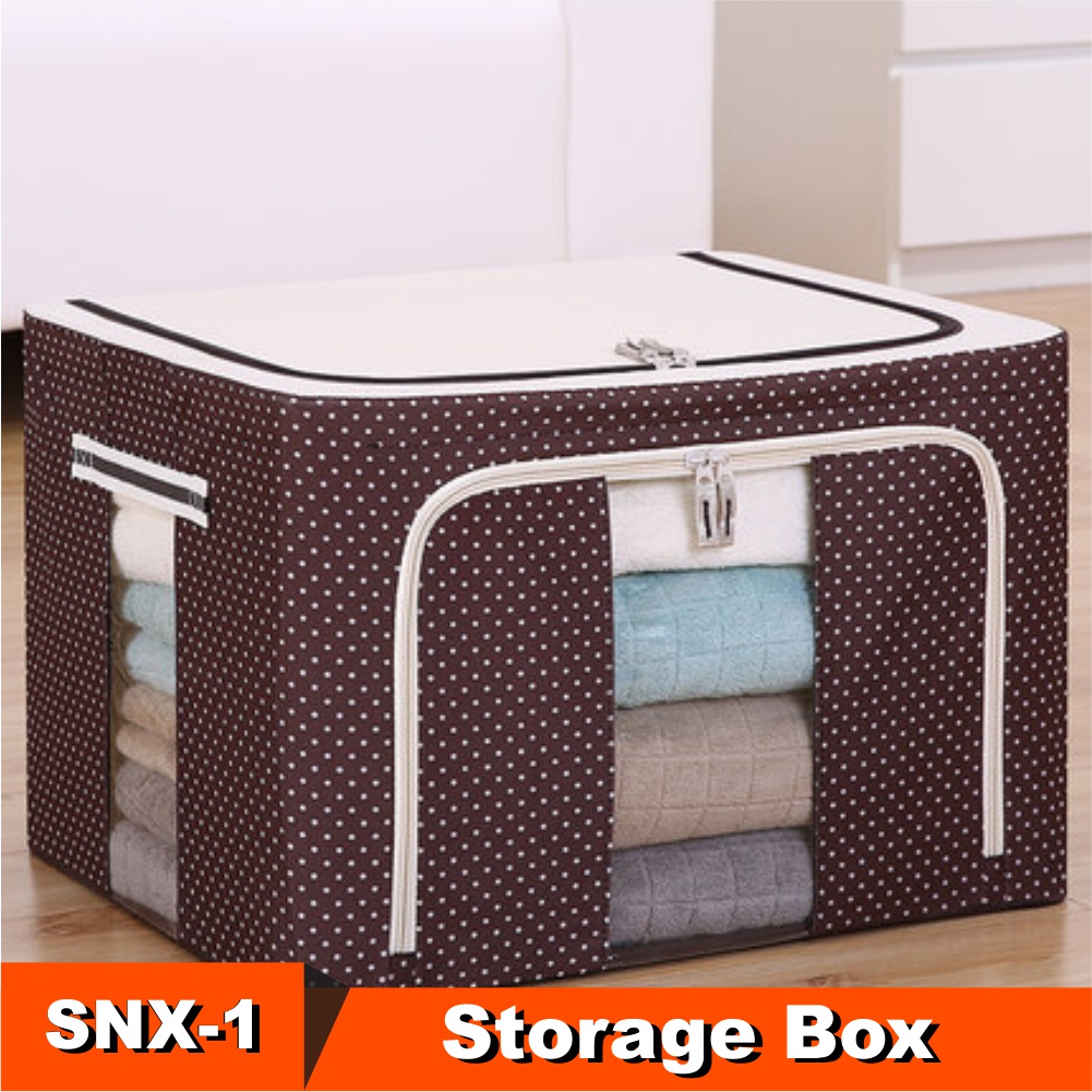 Storage Box Lemari Tempat Penyimpanan Baju Motif Polkadot Organizer Box