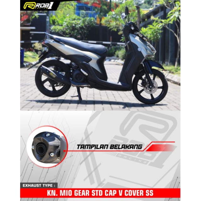 Knalpot ROB1 Knalpot  Mio M3 | Mio Z | Mio Gear Standar Racing Stainless EndCap V