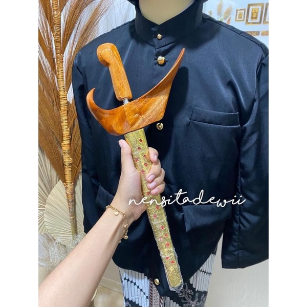 Aksesoris Baju Jawa, Paket Angkin + Keris