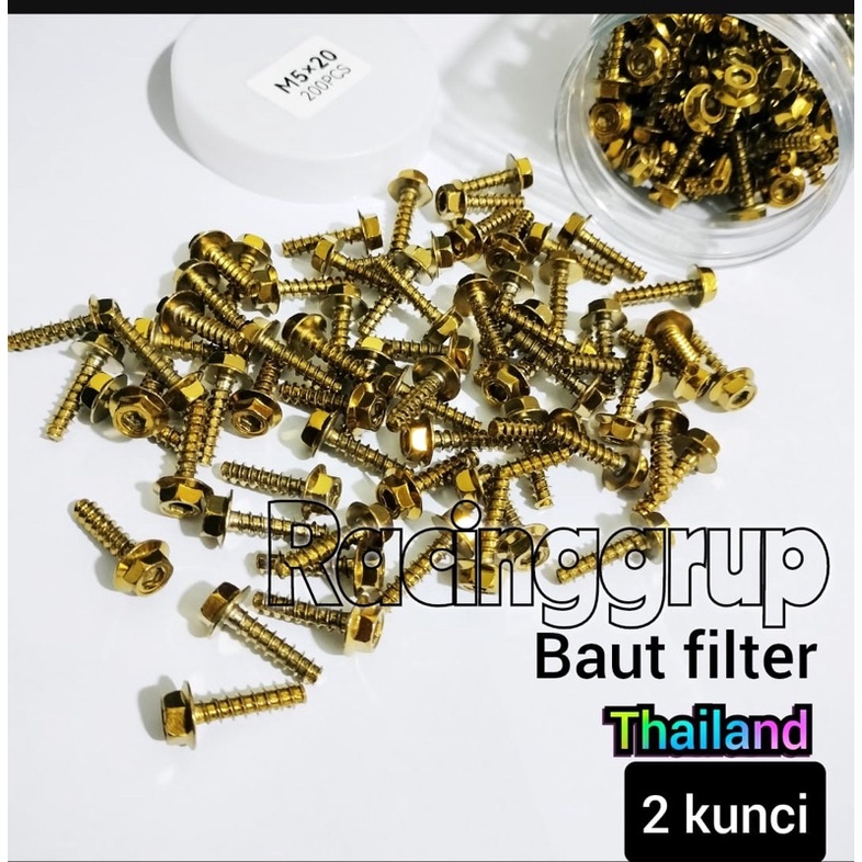 BAUT PROBOLT FILTER UDARA MODEL 2 KUNCI BAUT PROBOLT BOX FILTER HONDA YAMAHA MIO FINO XEON NMAX AEROX LEXI PCX VARIO BEAT SCOOPY SPACY DLL