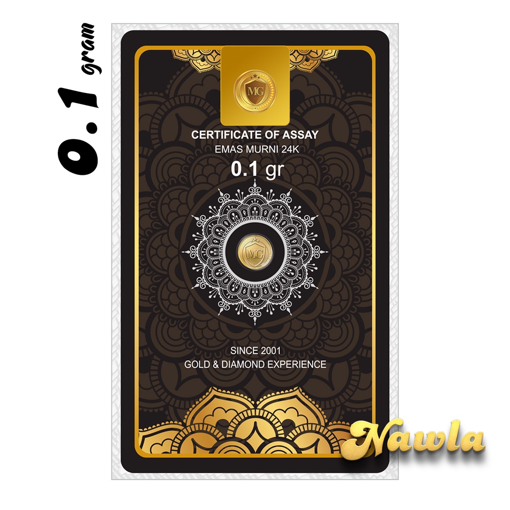 Minigold 0.1 gram BLACK Series Emas Murni Logam Mulia 24 Karat 0,1 gr
