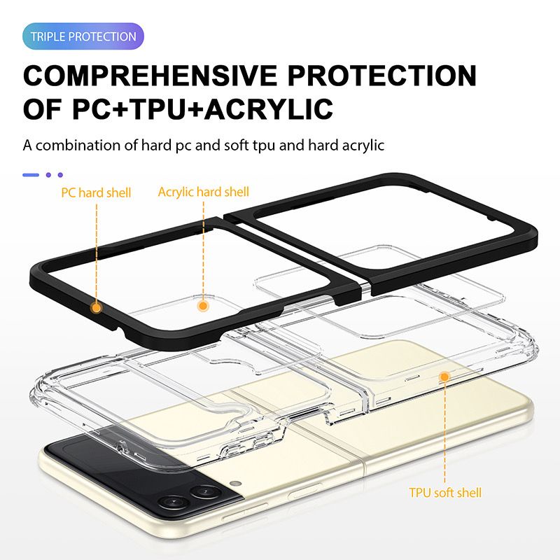 FUZE LIST SOFT CASE SAMSUNG GALAXY Z FLIP 4 FLIP 3 5G CASE BUMPER TRANSPARANT LIST ANTI SCRATCH