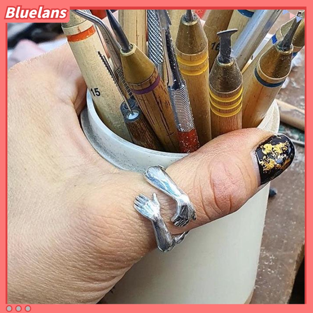 Bluelans Hugging Ring Adjustable Open End 2 Colors Adjustable Finger Jewellerys