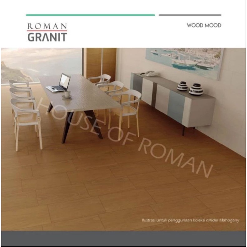 Roman Granit 60x15 dAlder Maple / dAlder Maple / dAlder Mahogany / lantai kayu / lantai motif kayu /