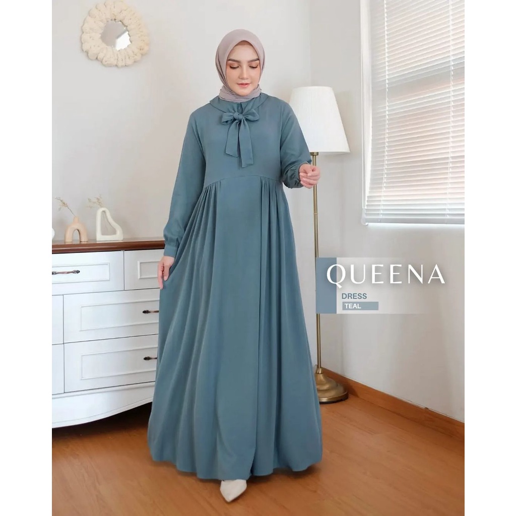 Murah Gamis Susun Rayon Premium Elegan