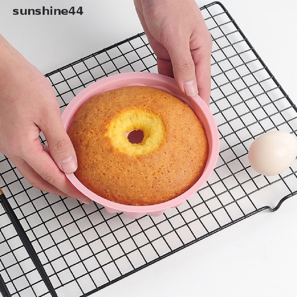 Sunshine Cetakan Kue / Roti Bentuk Spiral Bahan Silikon Ukuran 6 Inci